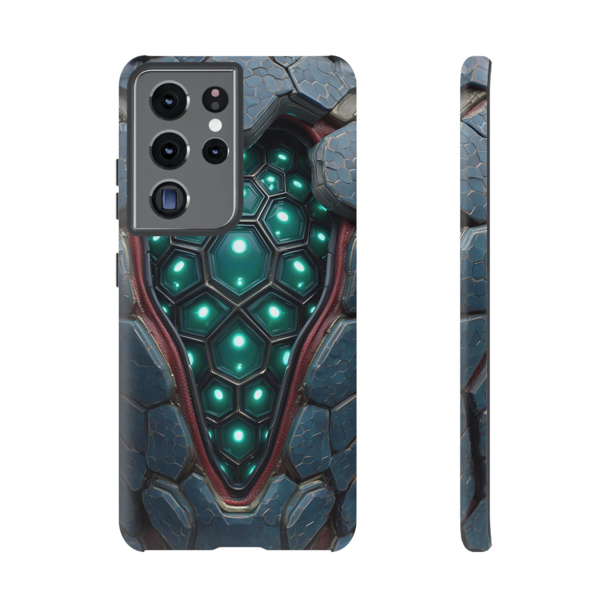 Alien Tech Hex Teal Gray Armor