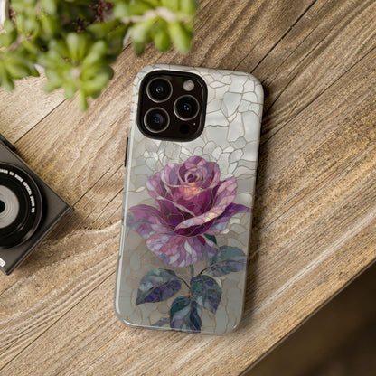 Amethyst Flower Rose Stained Glass