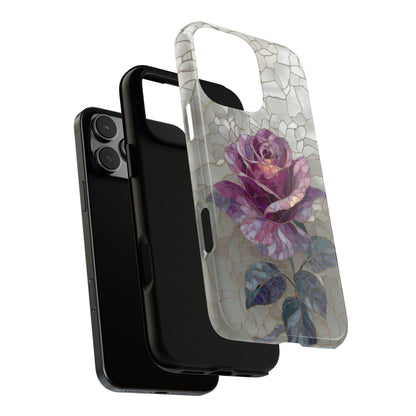 Amethyst Flower Rose Stained Glass
