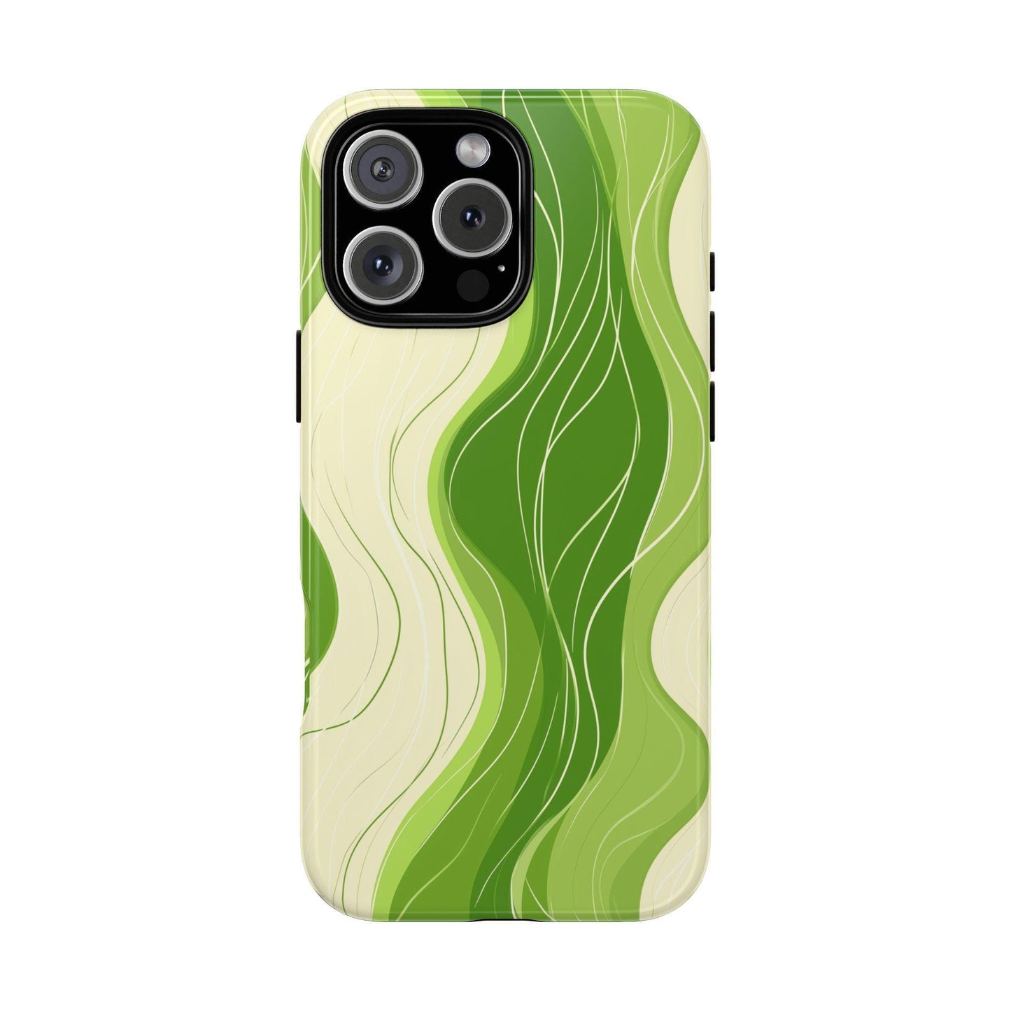 Lime Green Wavy Line Pattern