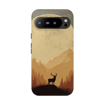 Stag Deer Silhouette Rustic Wilderness