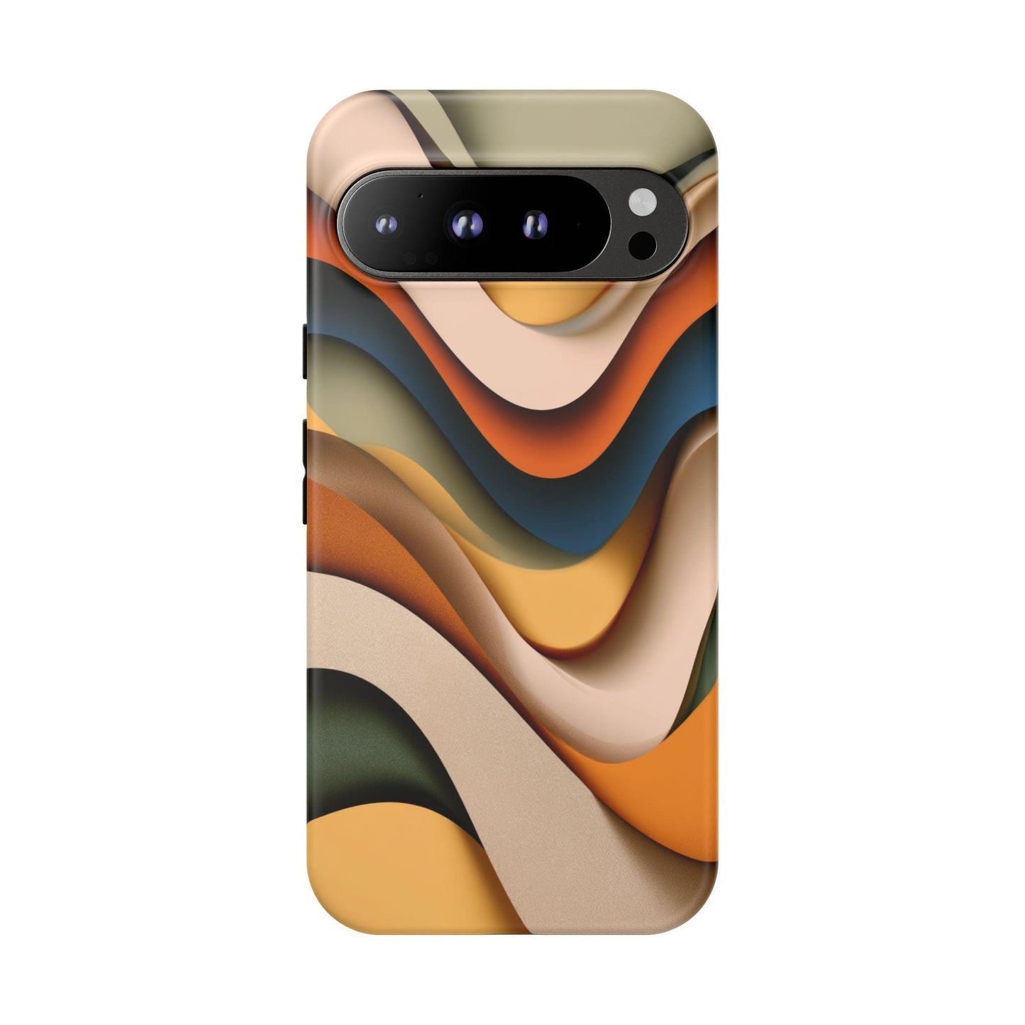 Earth Tones Layer Waves Pattern
