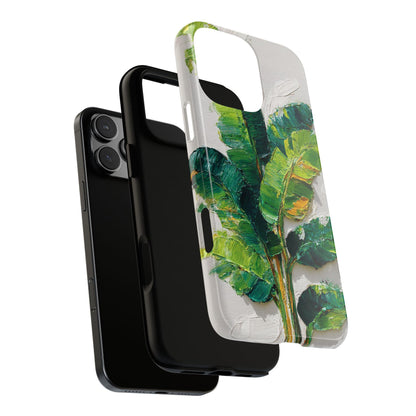 Tropical Banana Leaves Impasto Jungle