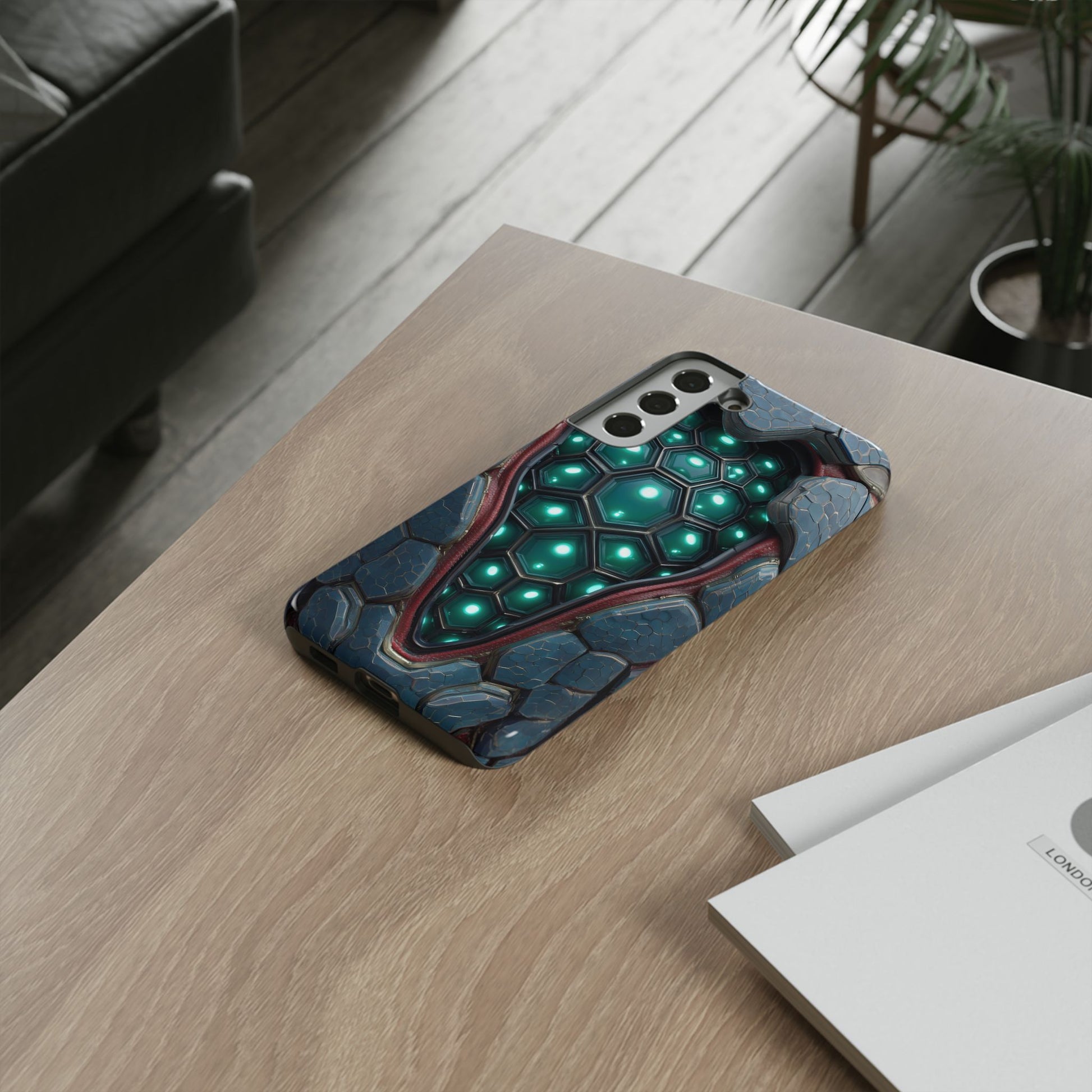 Alien Tech Hex Teal Gray Armor