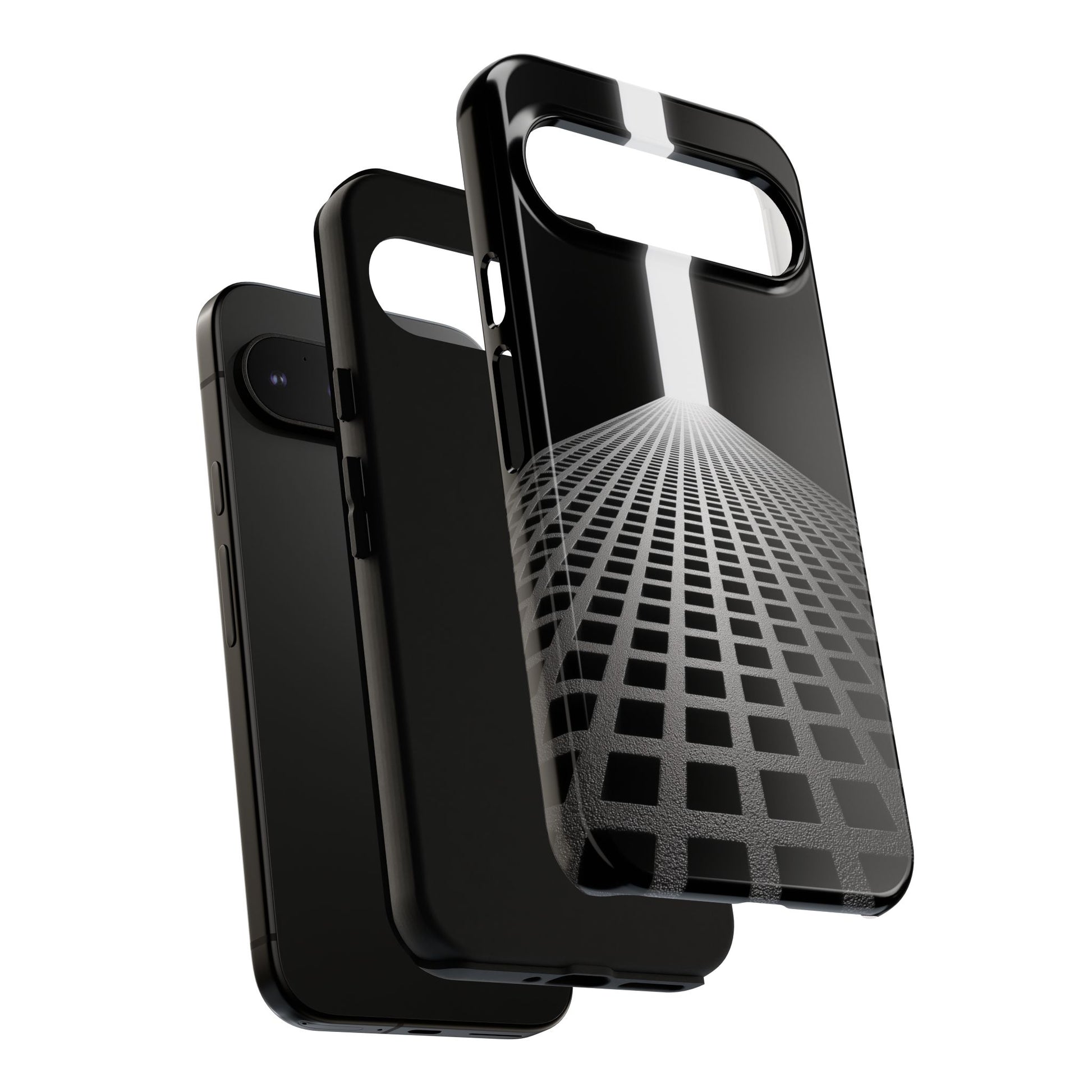 Black Gray Minimalist Grid Surreal Building Pathway