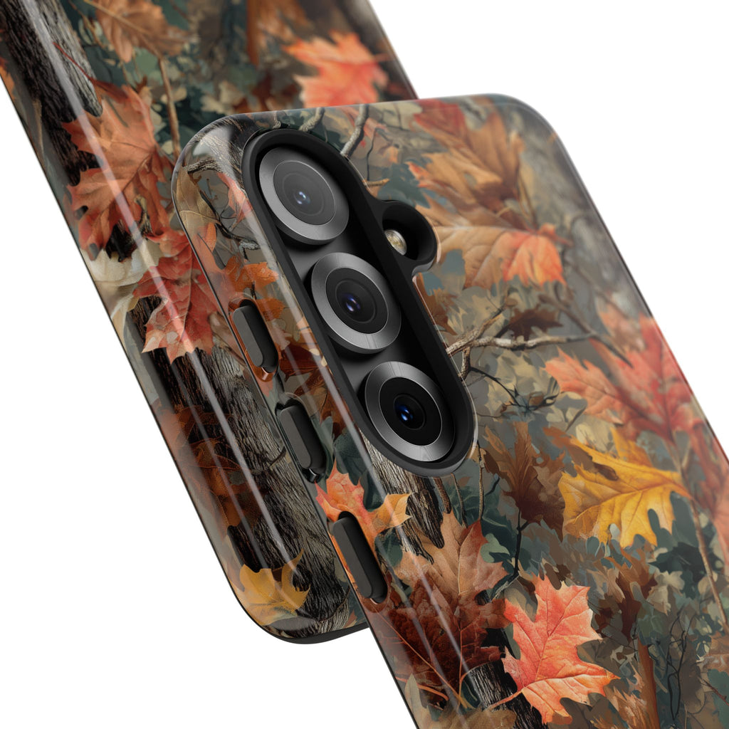 Autumn Forest Camouflage Orange Brown Leaves