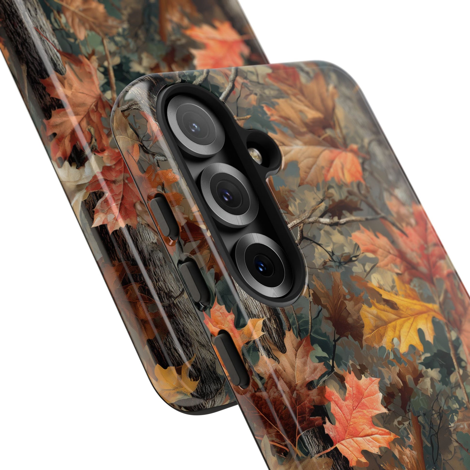 Autumn Forest Camouflage Orange Brown Leaves