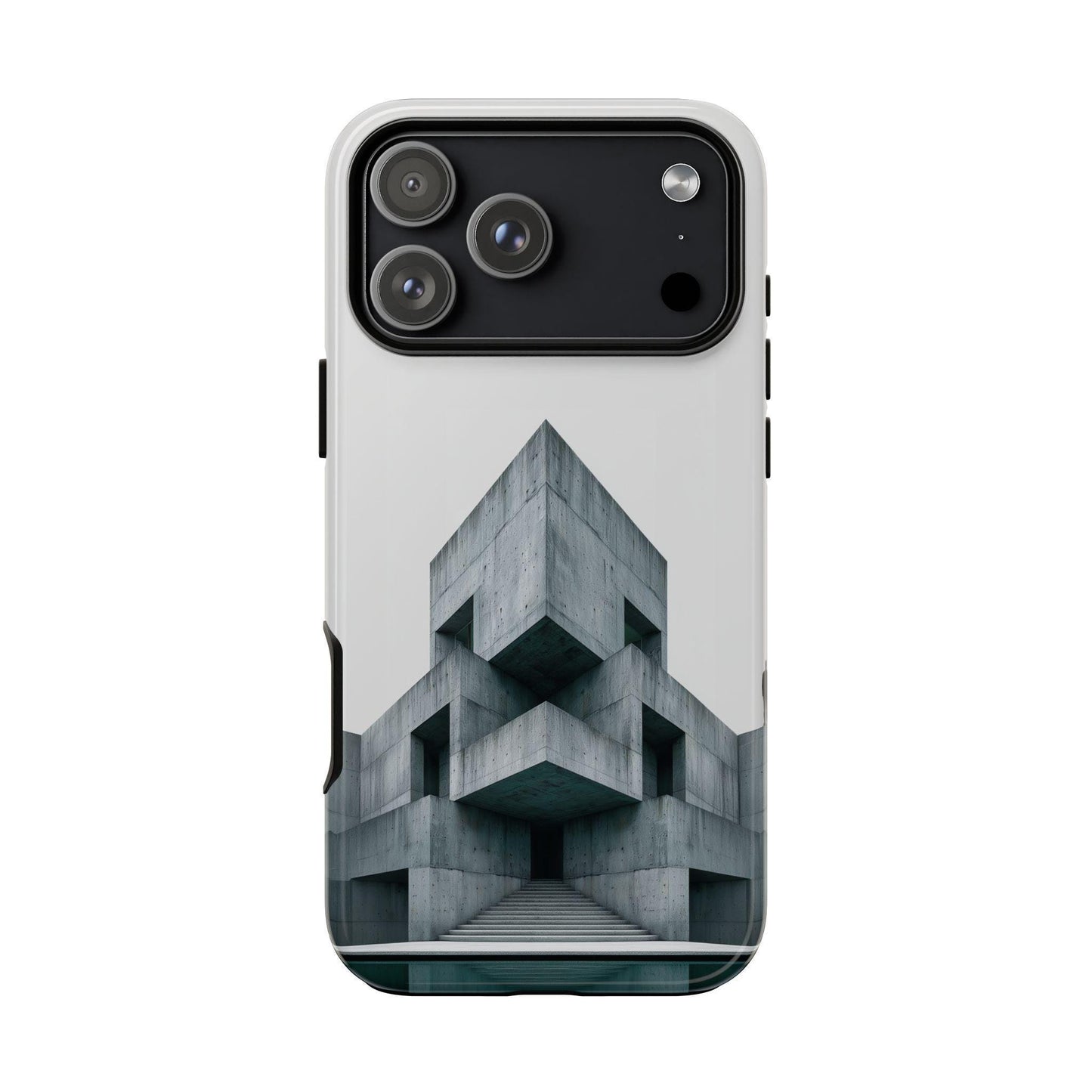 Brutalist Block Architecture Building