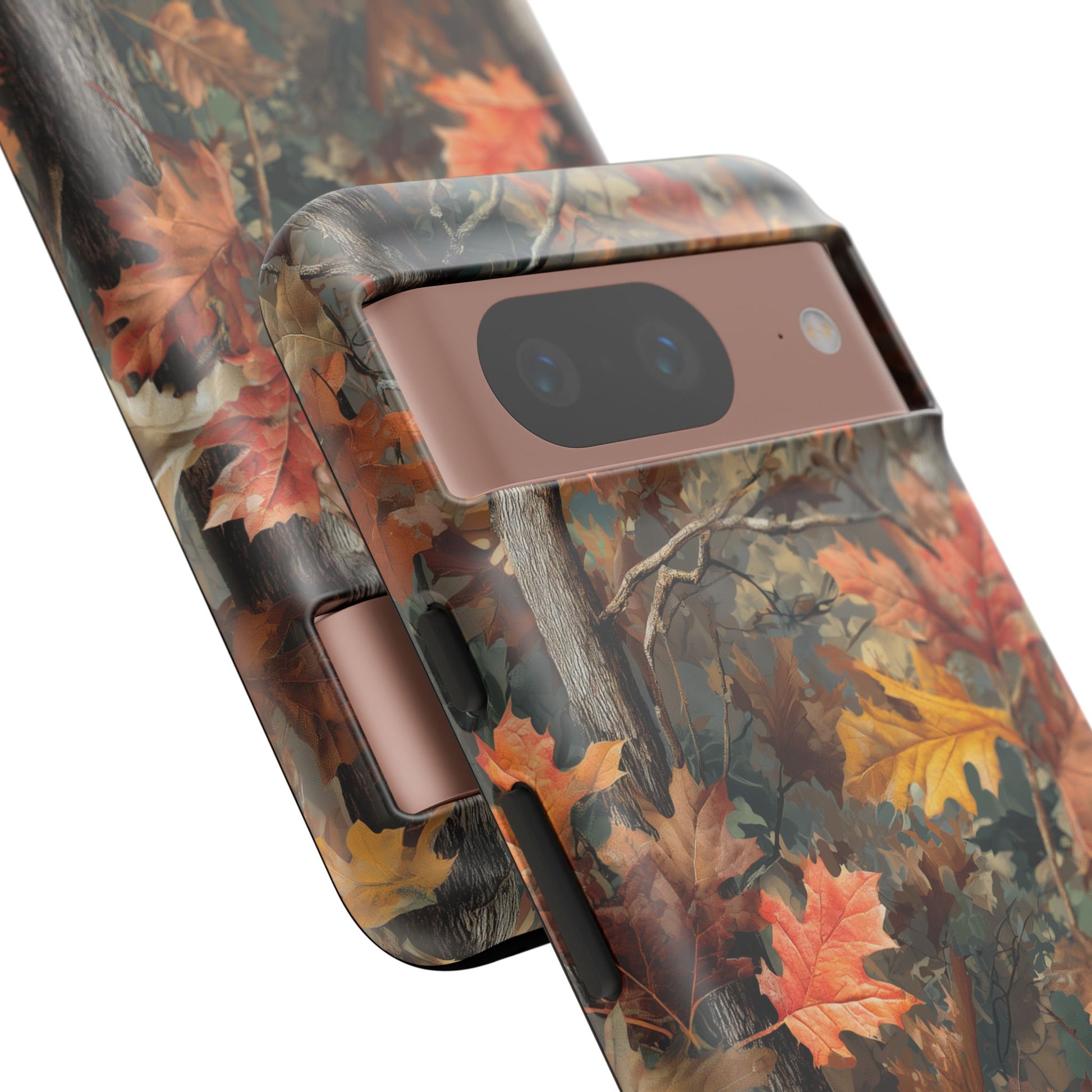 Autumn Forest Camouflage Orange Brown Leaves