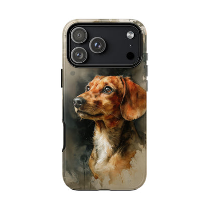 Dachshund Watercolor Dog Portrait