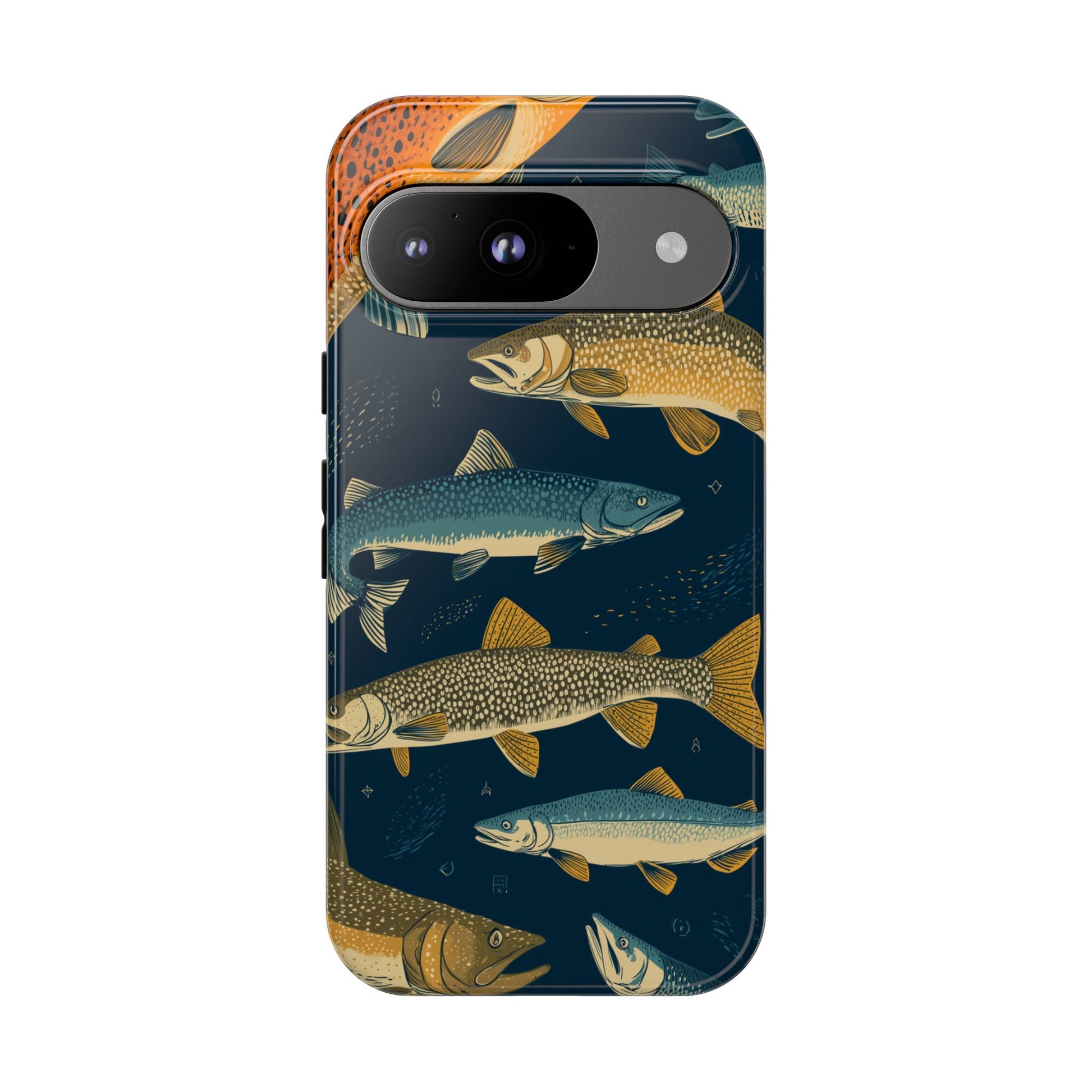 Abstract Fish Salmon Fishing Pattern