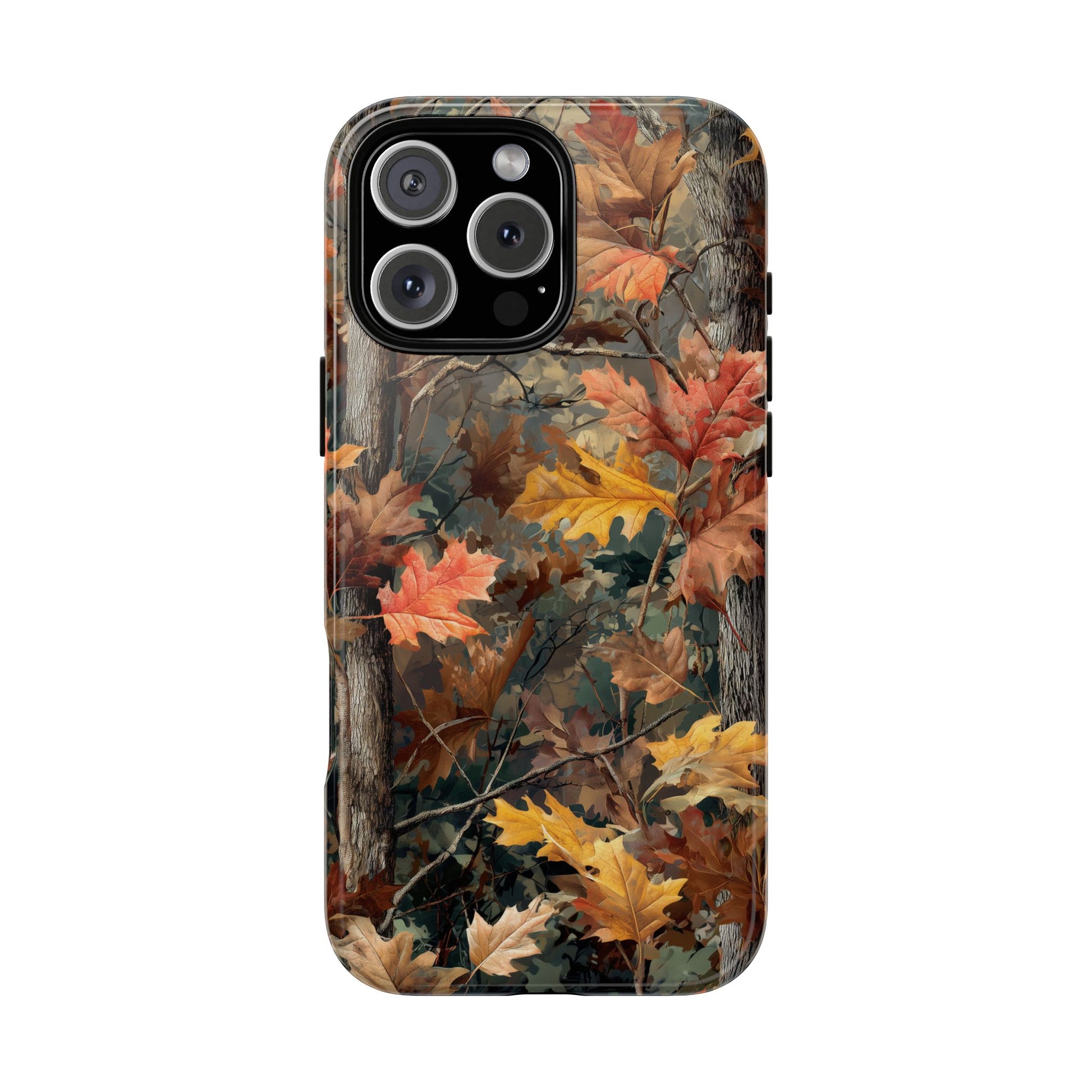Autumn Forest Camouflage Orange Brown Leaves