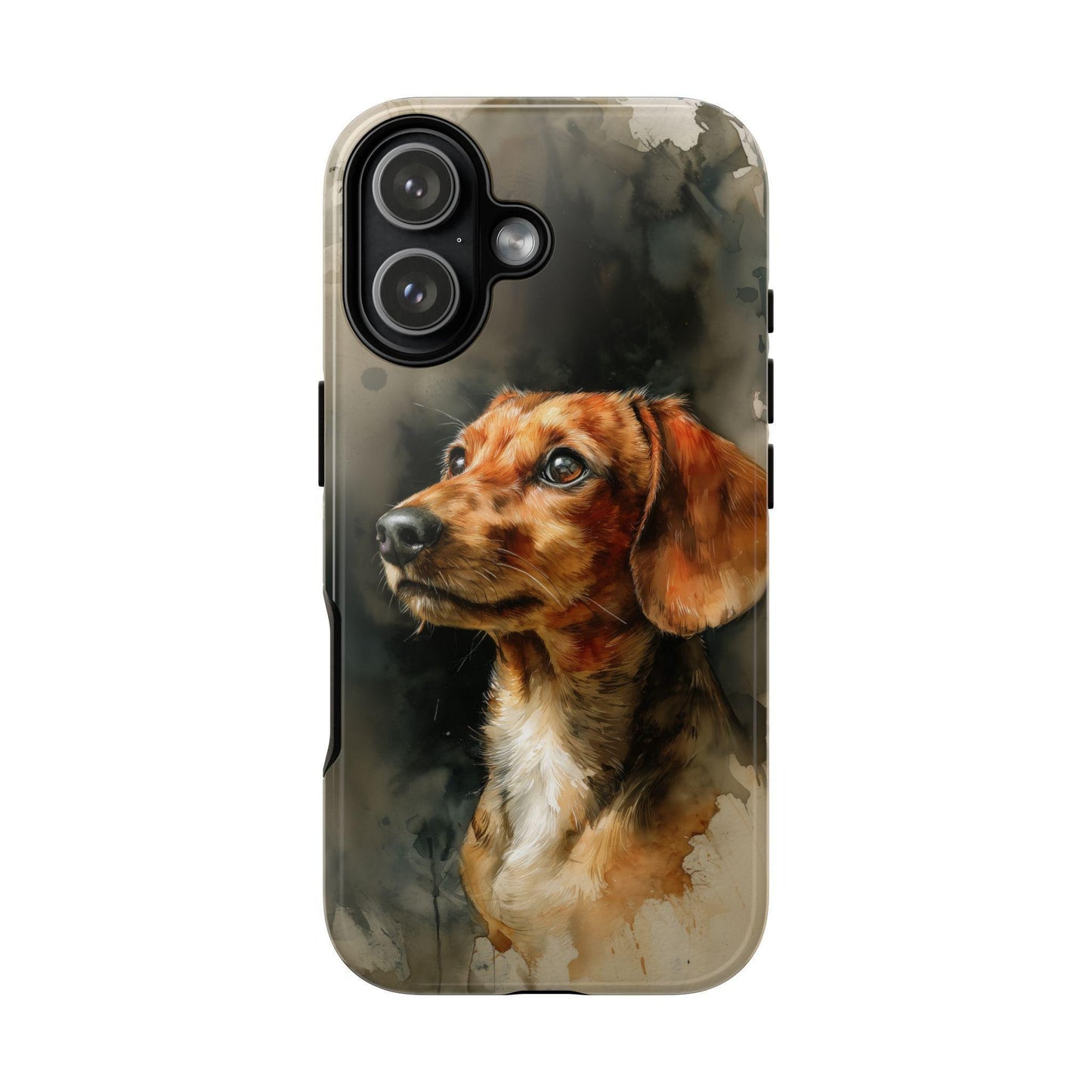 Dachshund Watercolor Dog Portrait