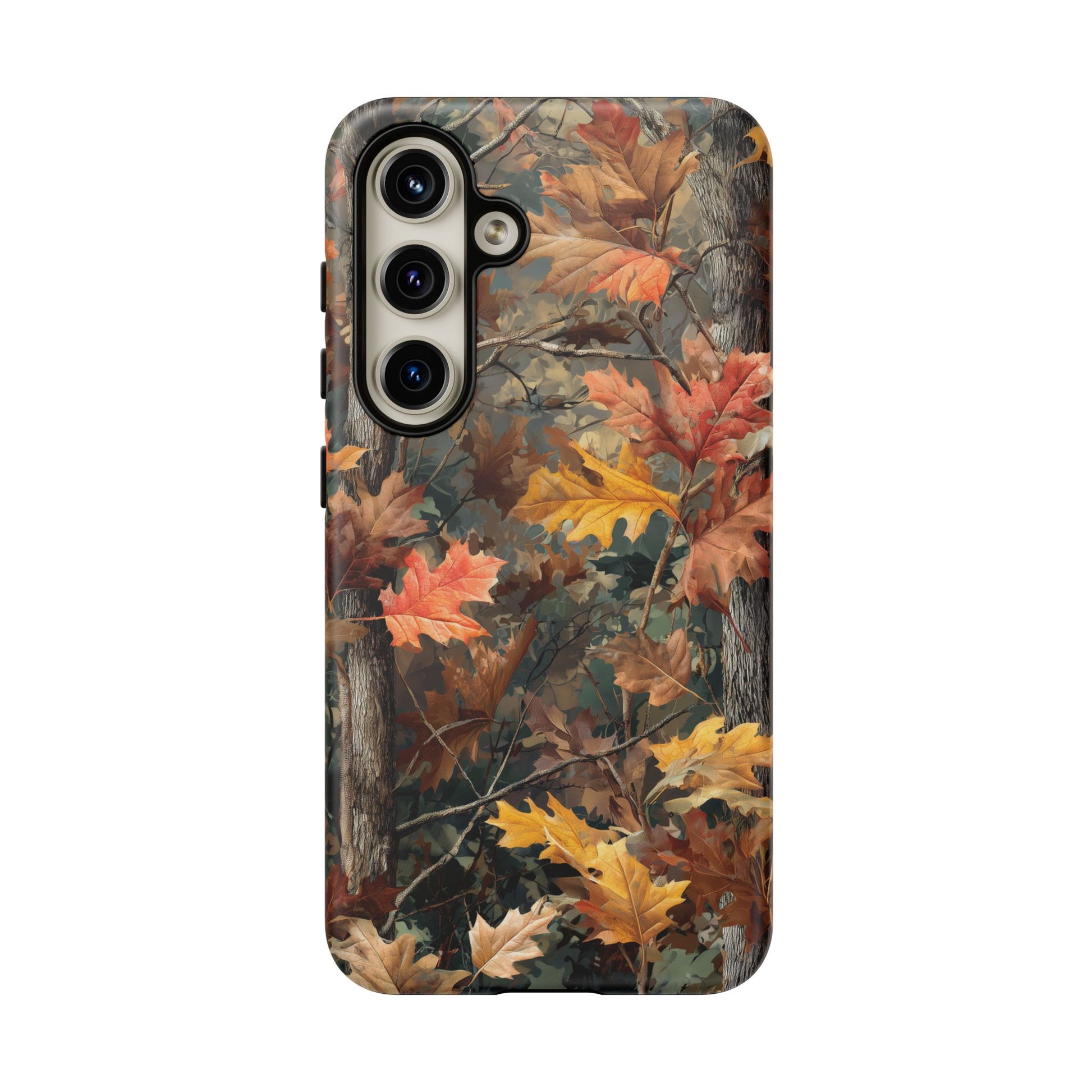 Autumn Forest Camouflage Orange Brown Leaves