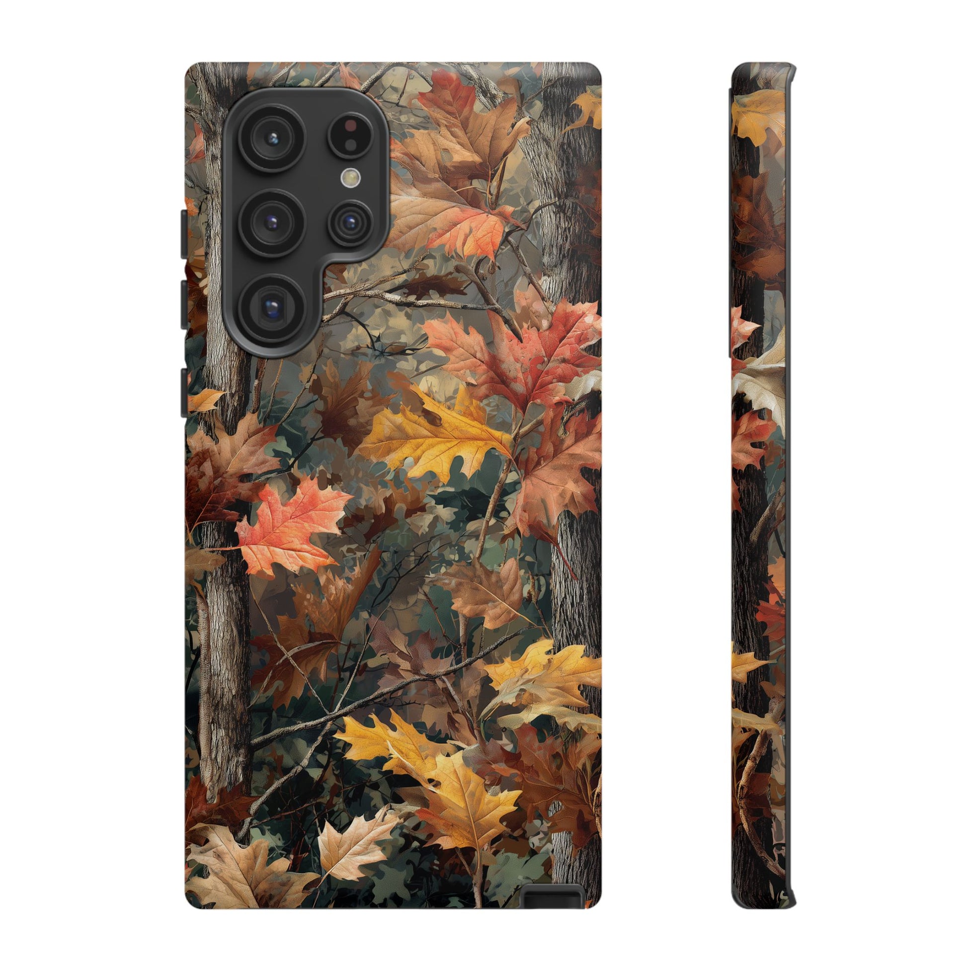 Autumn Forest Camouflage Orange Brown Leaves