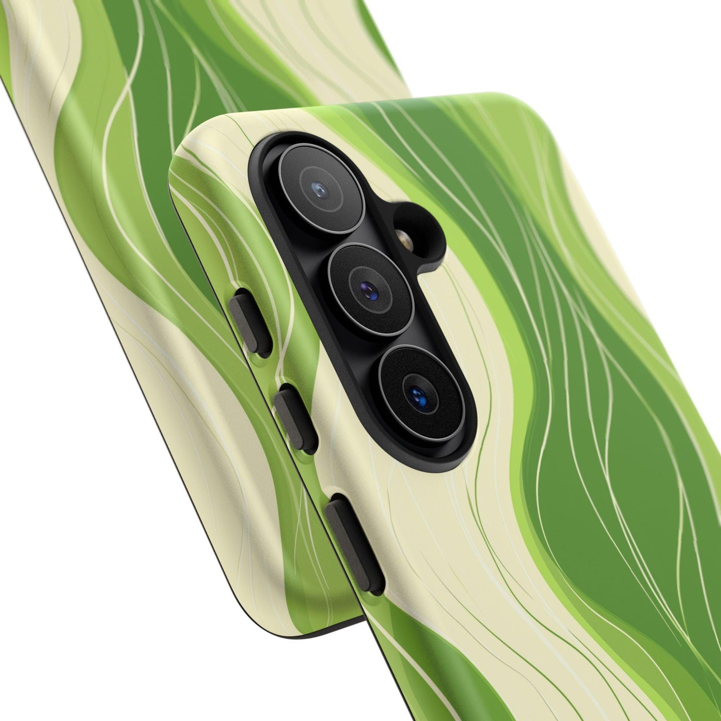 Lime Green Wavy Line Pattern