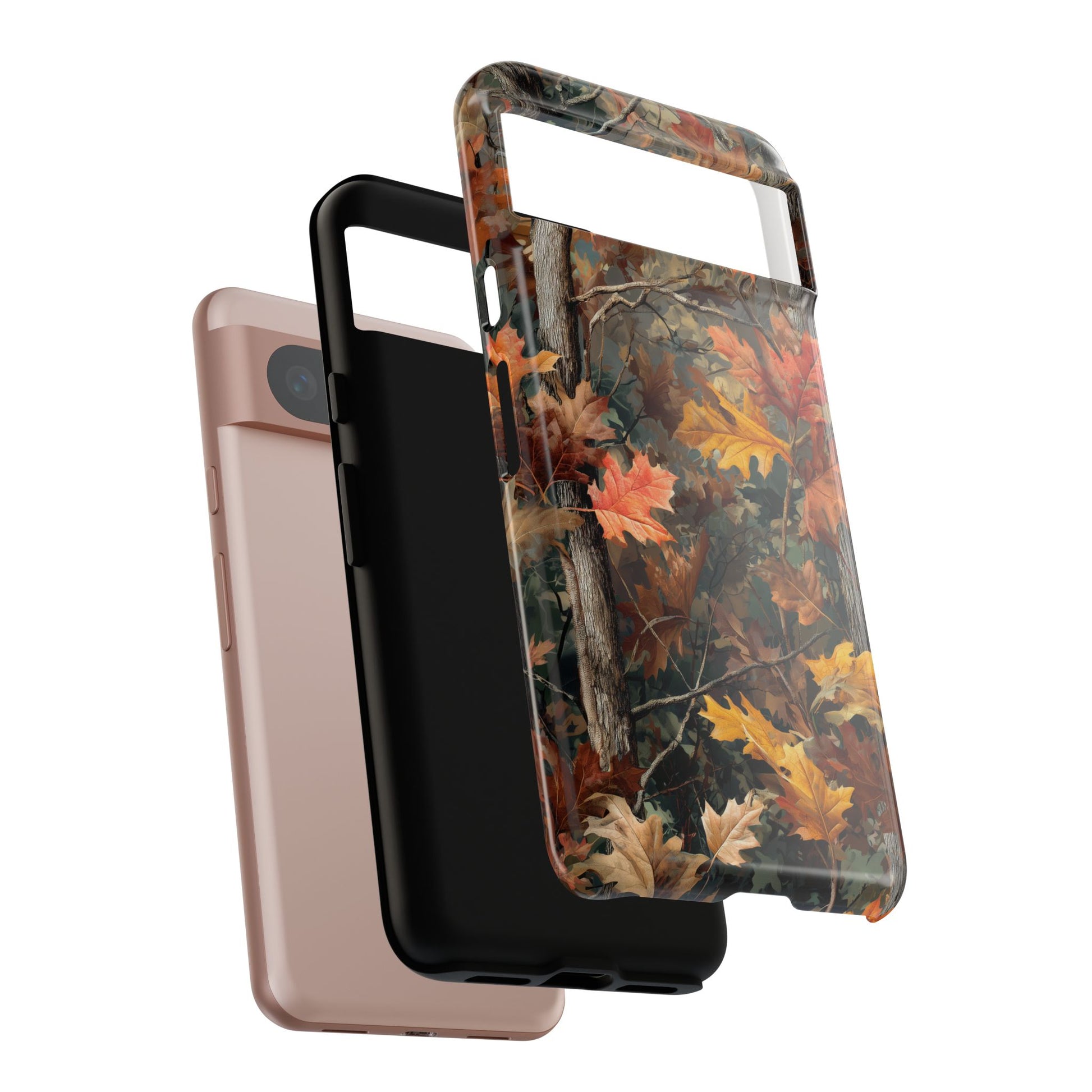 Autumn Forest Camouflage Orange Brown Leaves