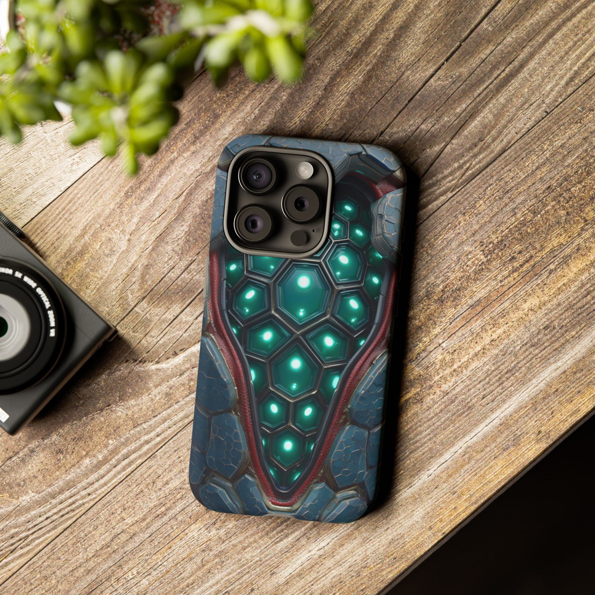 Alien Tech Hex Teal Gray Armor