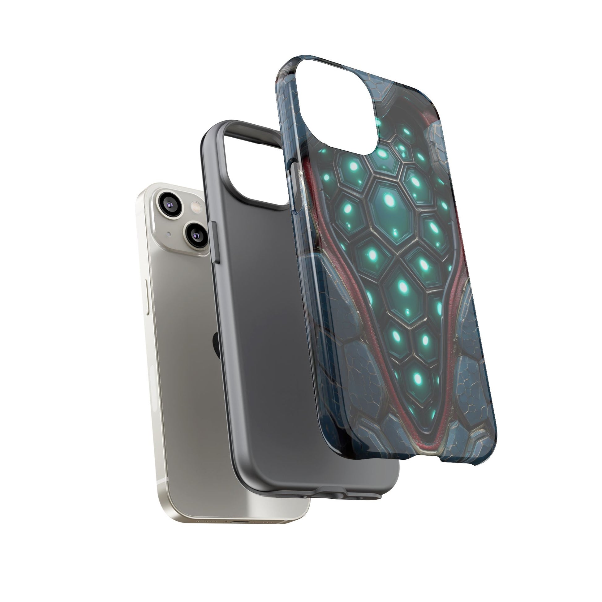 Alien Tech Hex Teal Gray Armor