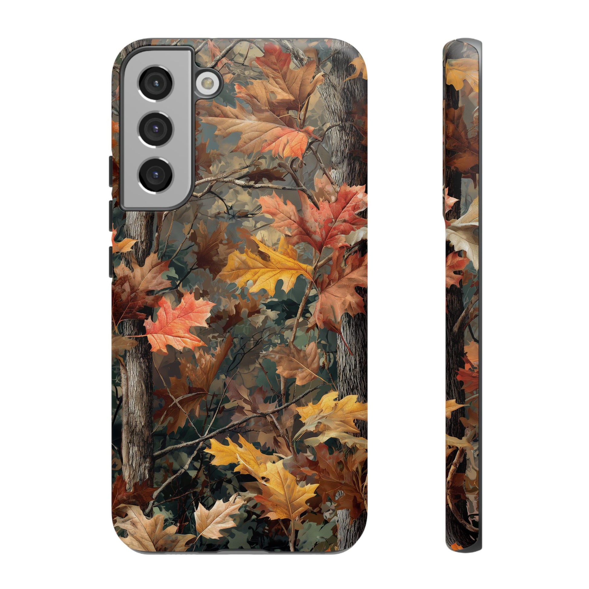 Autumn Forest Camouflage Orange Brown Leaves