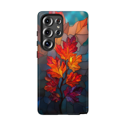 Autumn Leaves Stained Glass Orange
