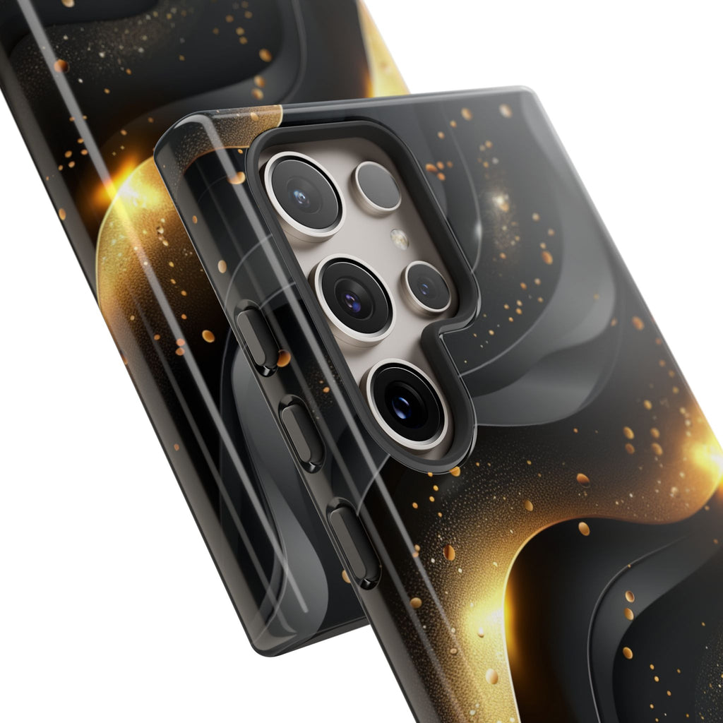 Black Gold Minimalist Waves Cover Phone Case