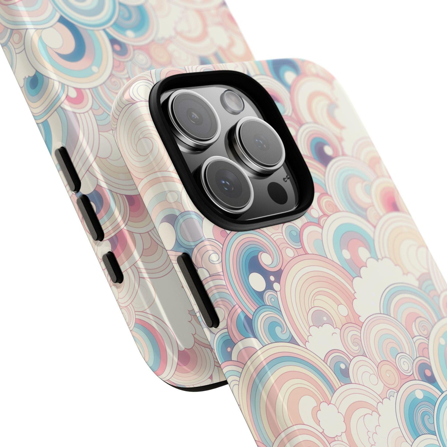 Pastel Rainbow Curve Swirls