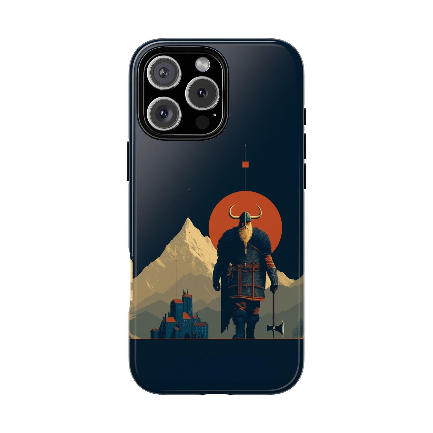 Viking Warrior Fortress Guardian Vector