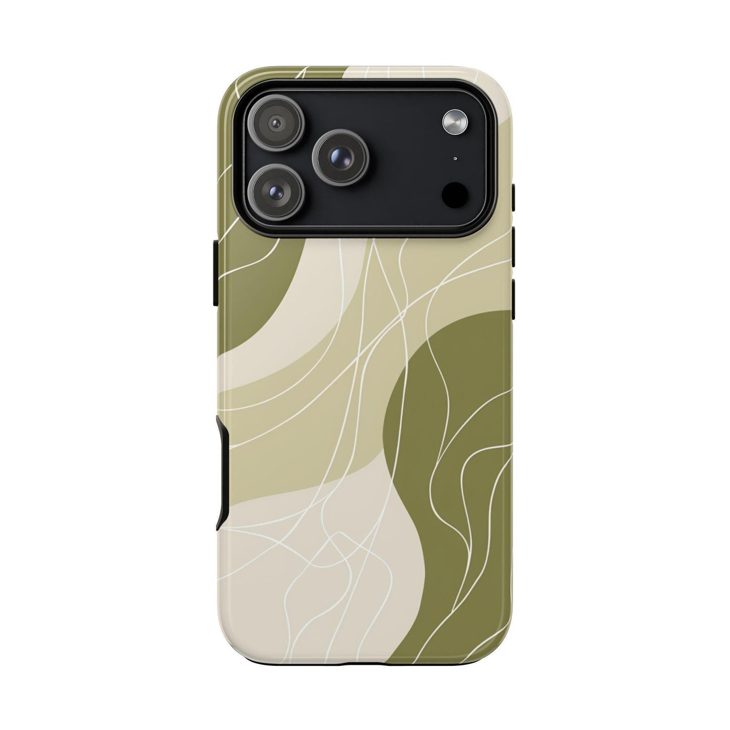 Sage Green Contour Wave Lines
