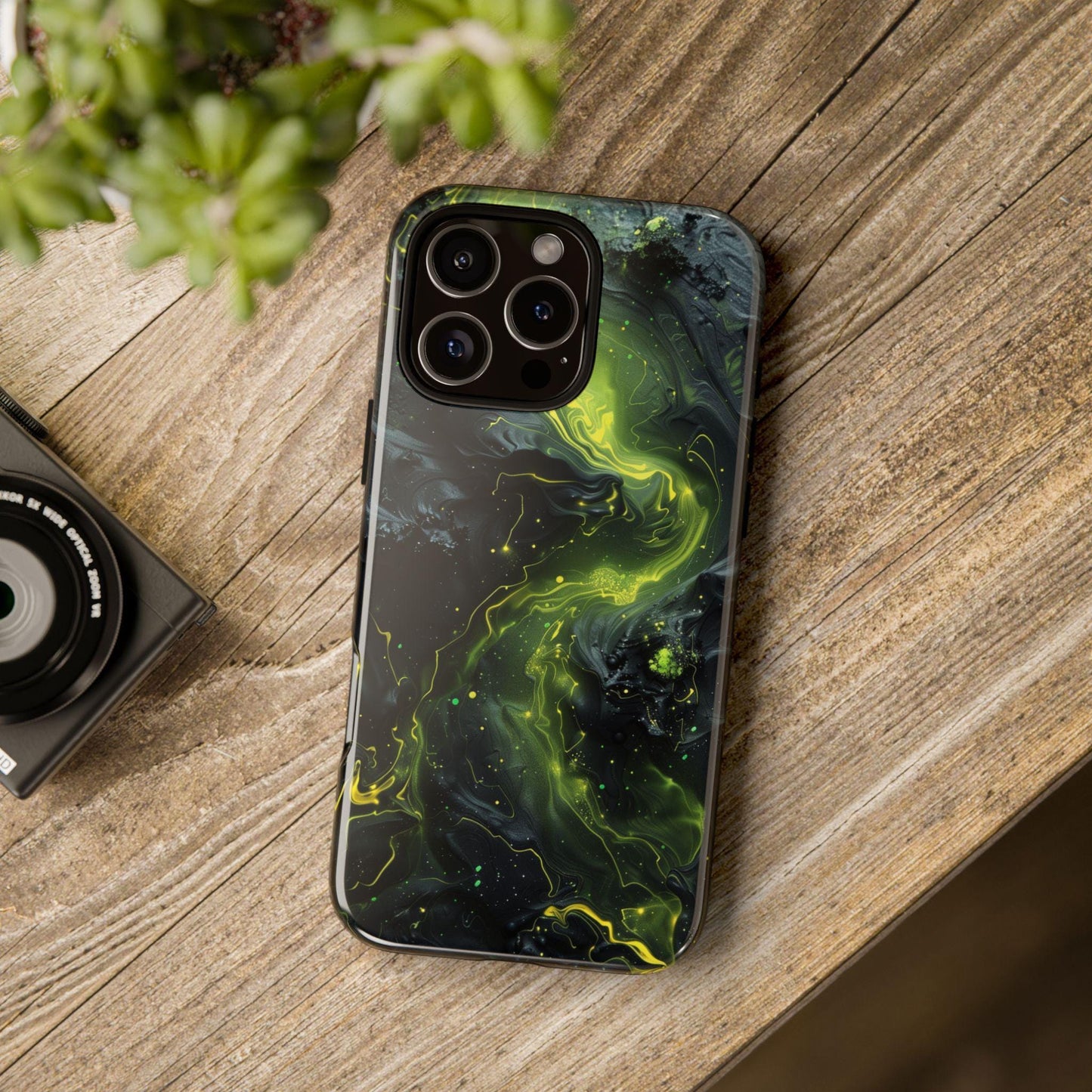 Dark Liquid Neon Green Hydro Dip