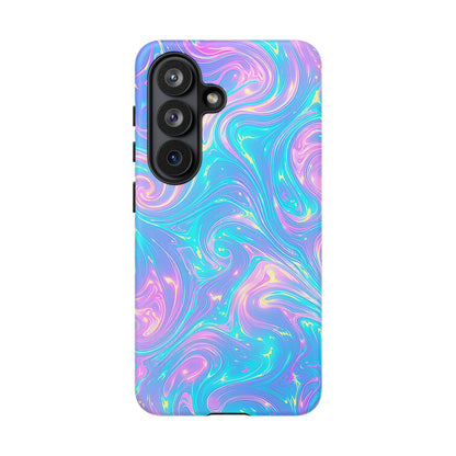 Candy Swirl Teal Pink Iridescent