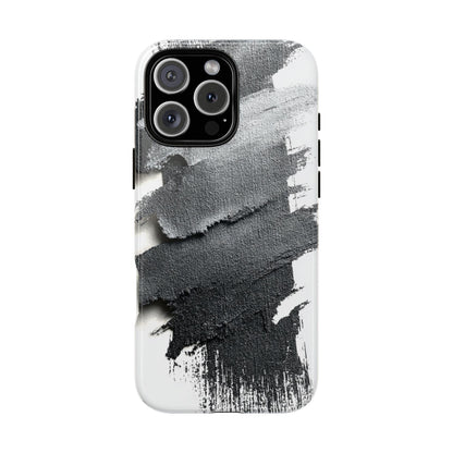 Charcoal Brush Strokes Gray Cascade