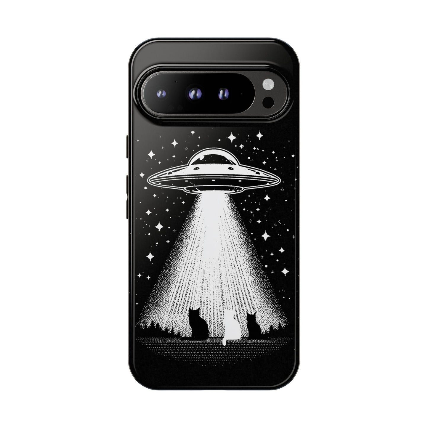 UFO Spaceship Cat Abduction
