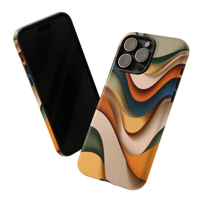 Earth Tones Layer Waves Pattern