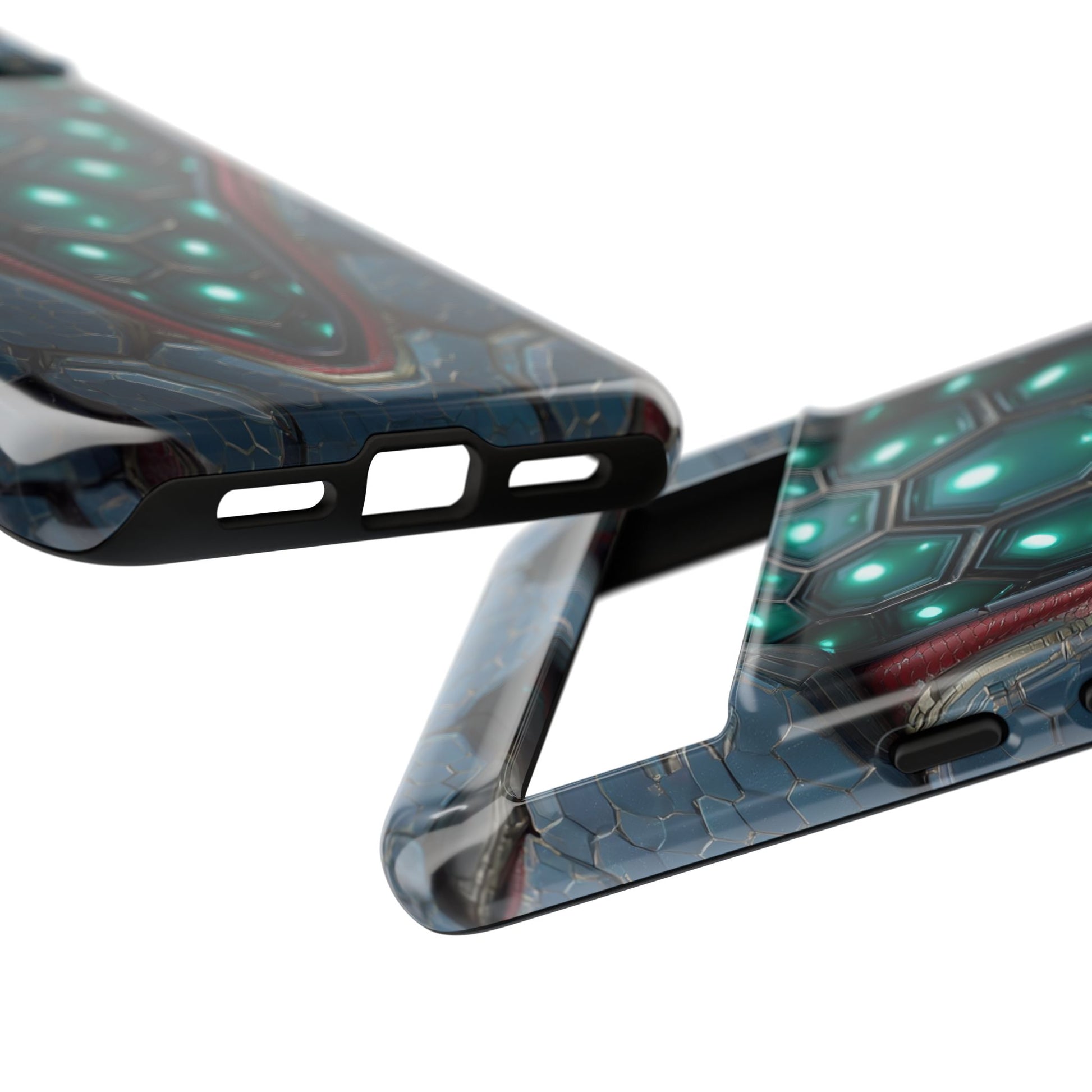 Alien Tech Hex Teal Gray Armor