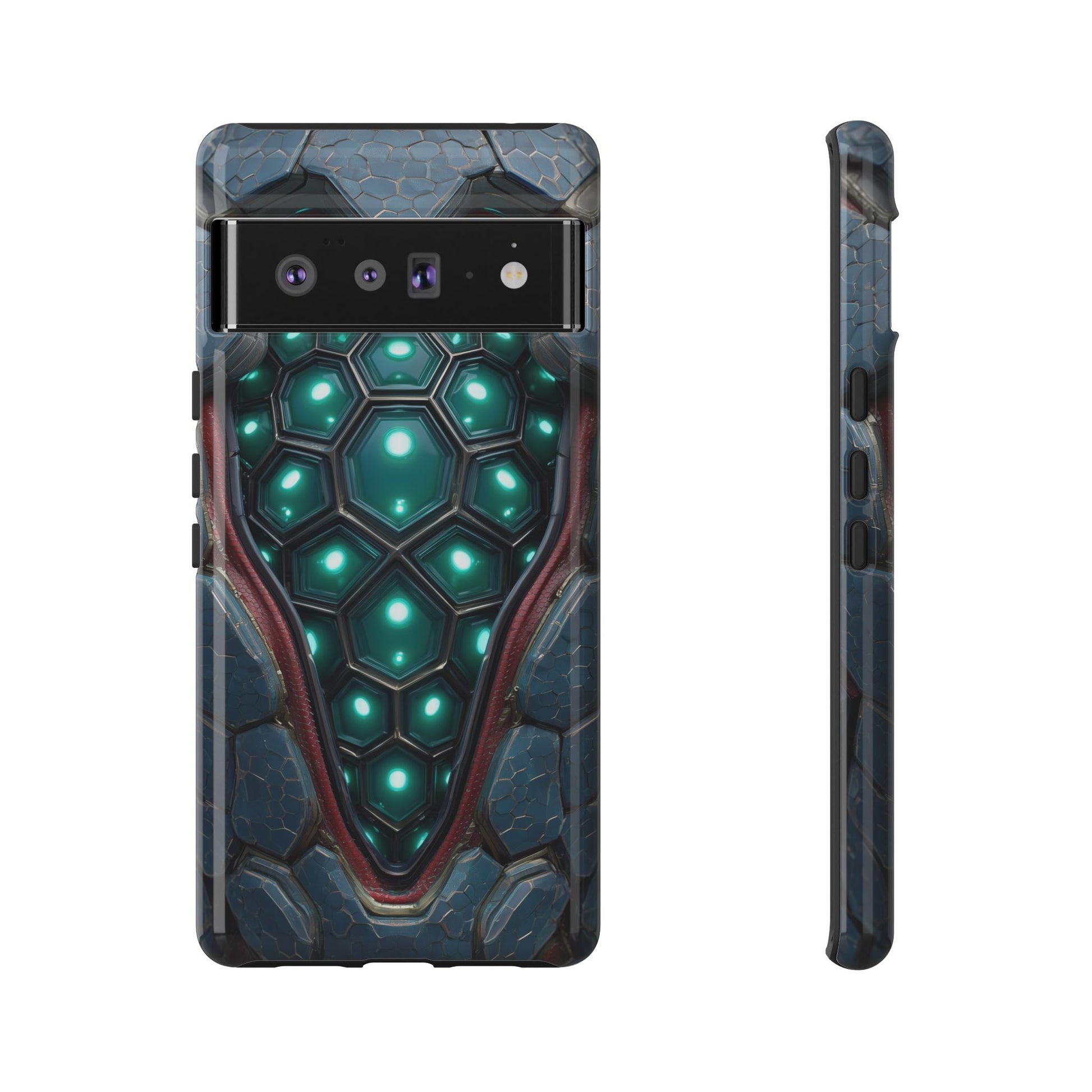 Alien Tech Hex Teal Gray Armor