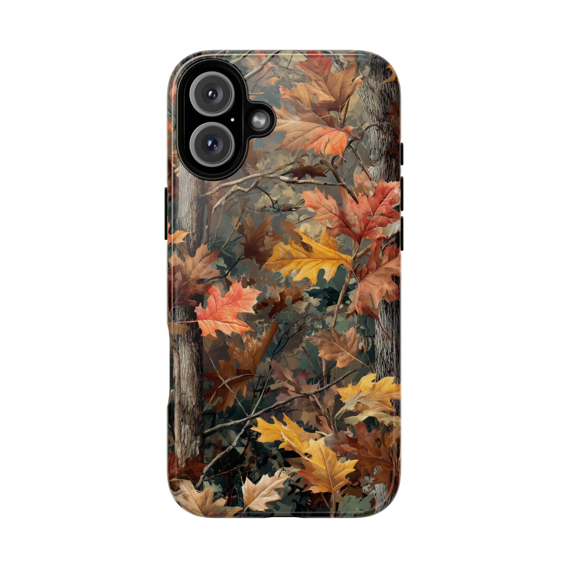 Autumn Forest Camouflage Orange Brown Leaves