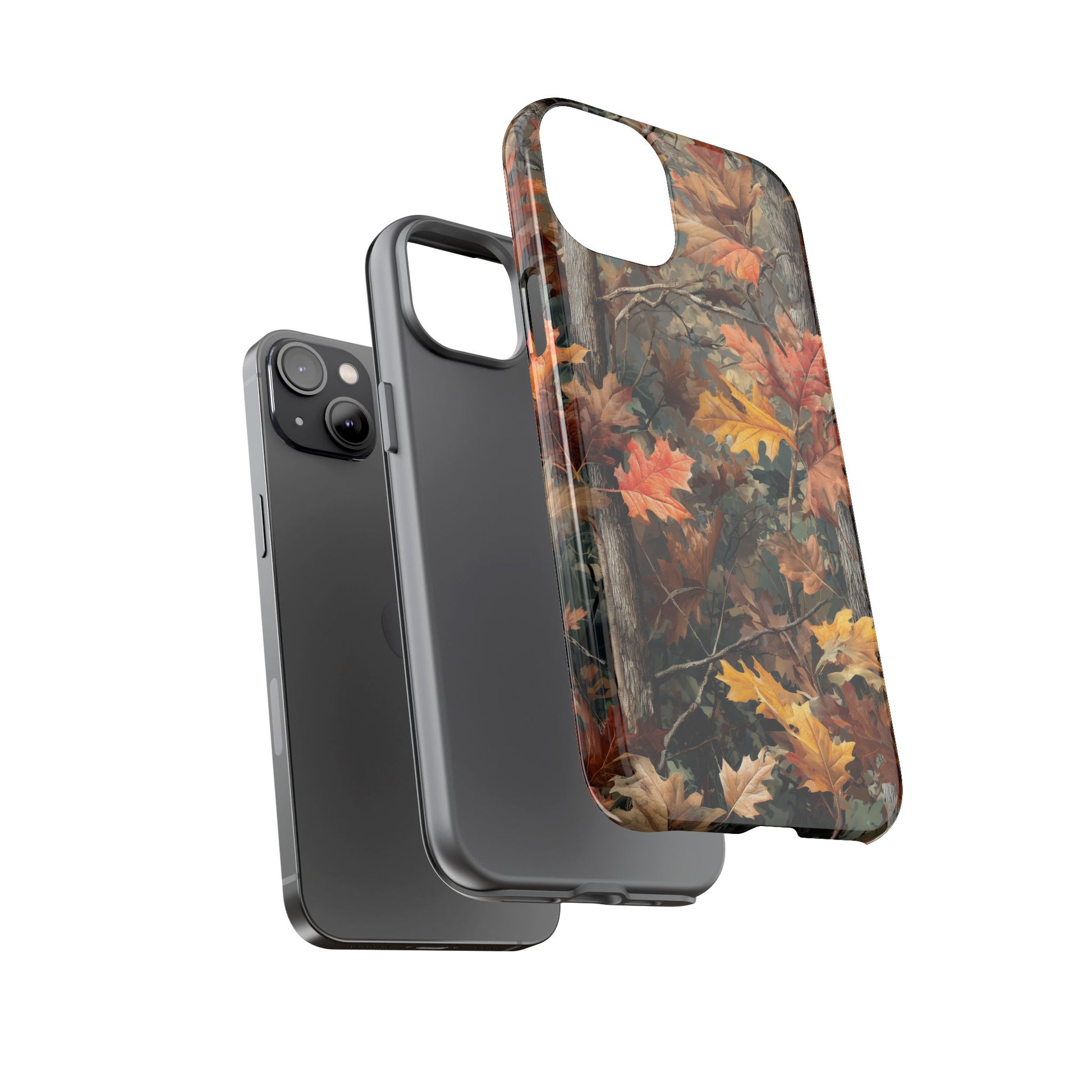 Autumn Forest Camouflage Orange Brown Leaves
