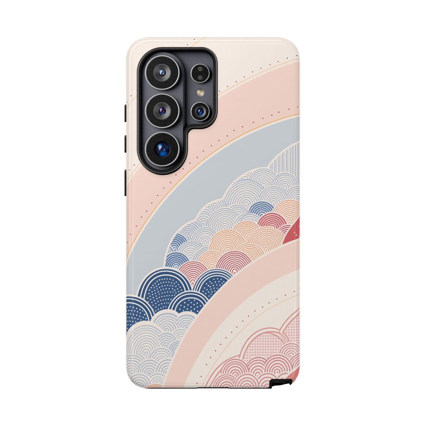 Retro Abstract Pastel Blue Pink