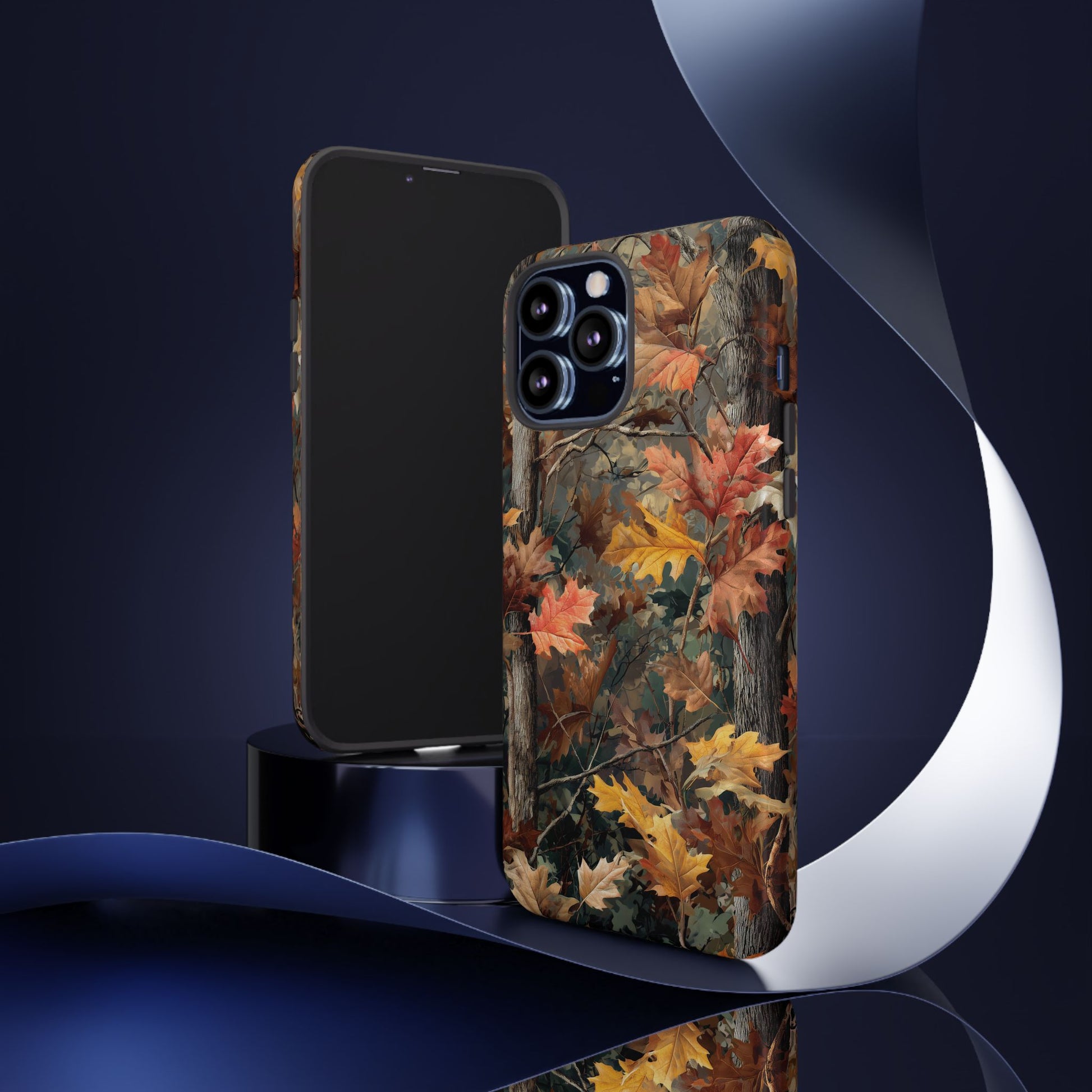 Autumn Forest Camouflage Orange Brown Leaves