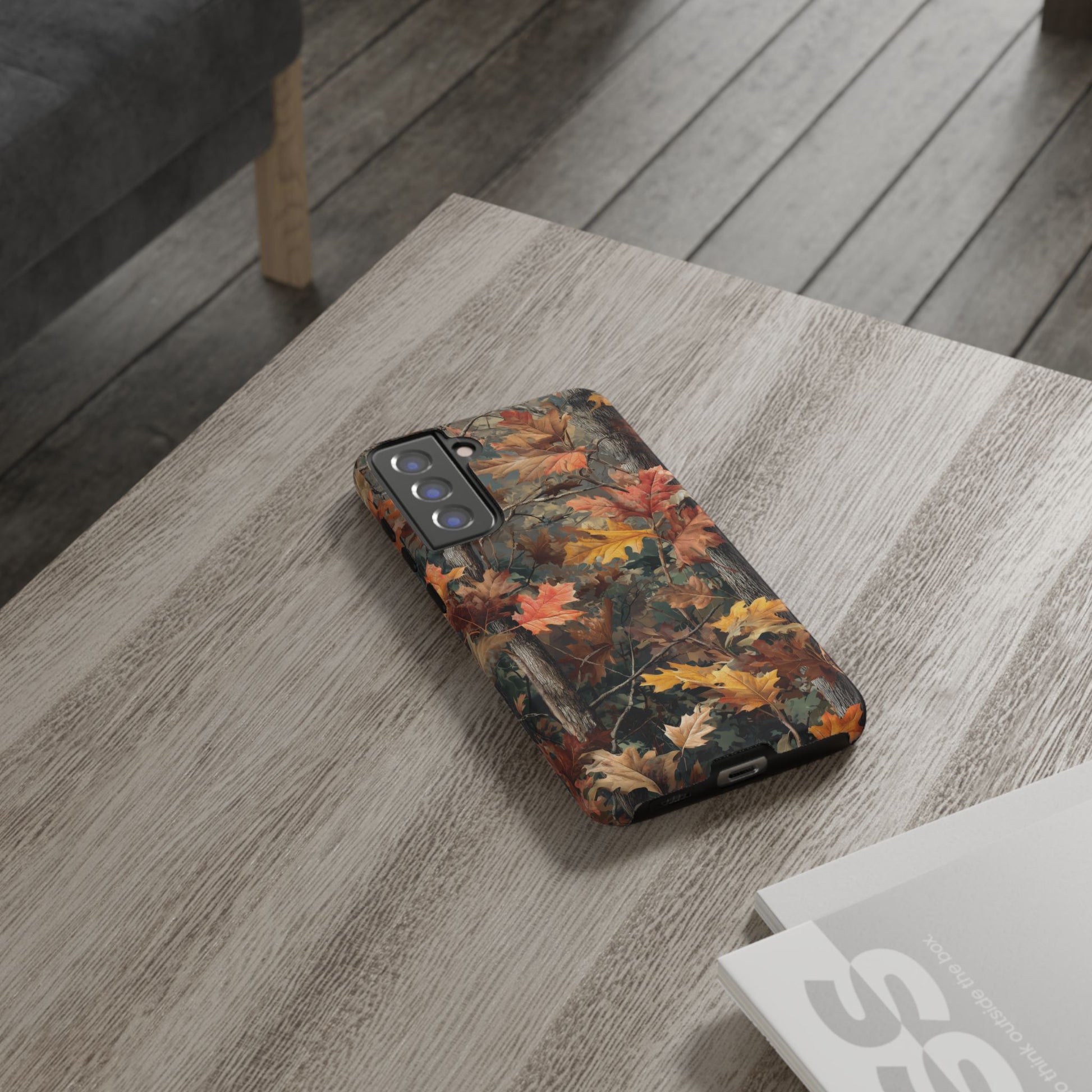 Autumn Forest Camouflage Orange Brown Leaves