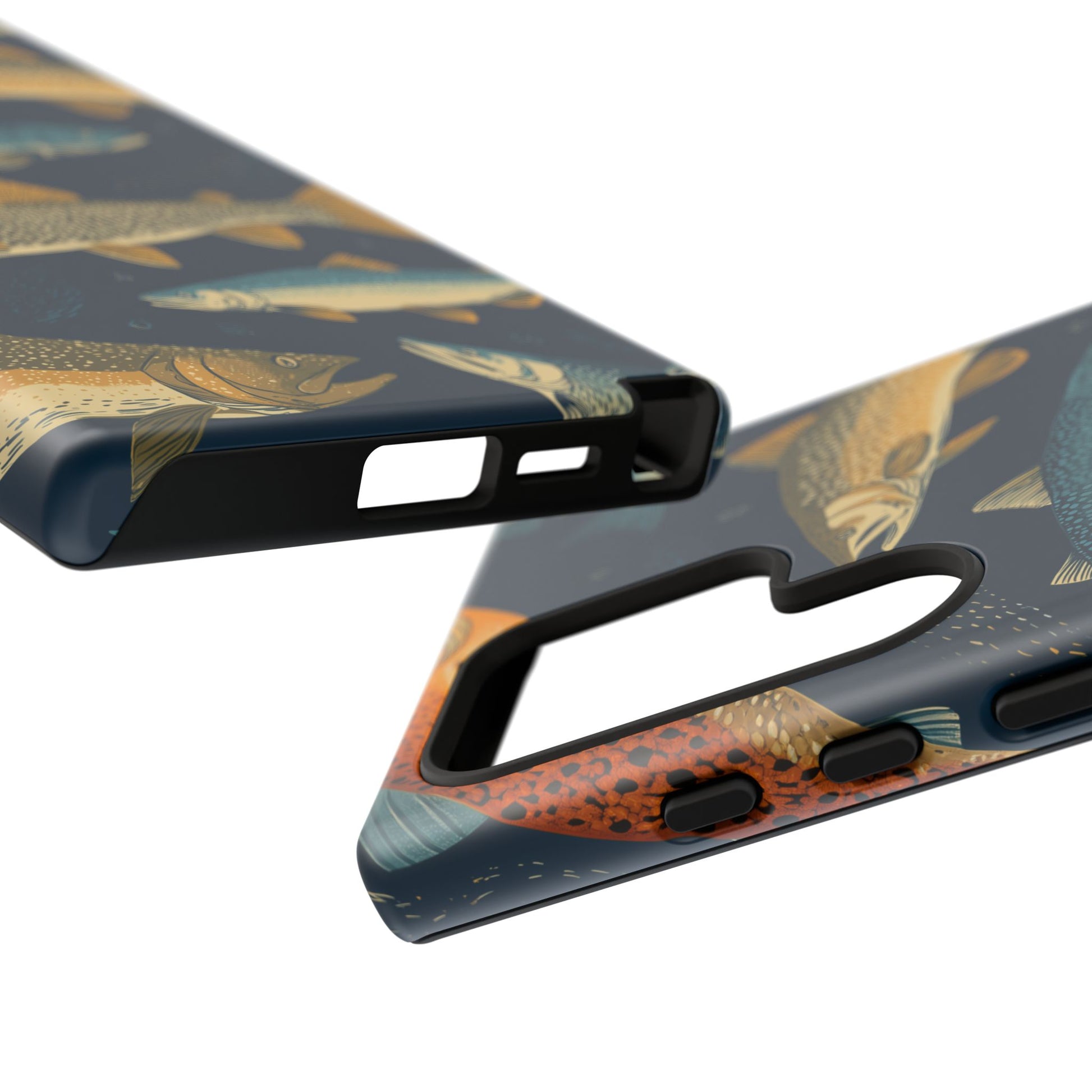Abstract Fish Salmon Fishing Pattern