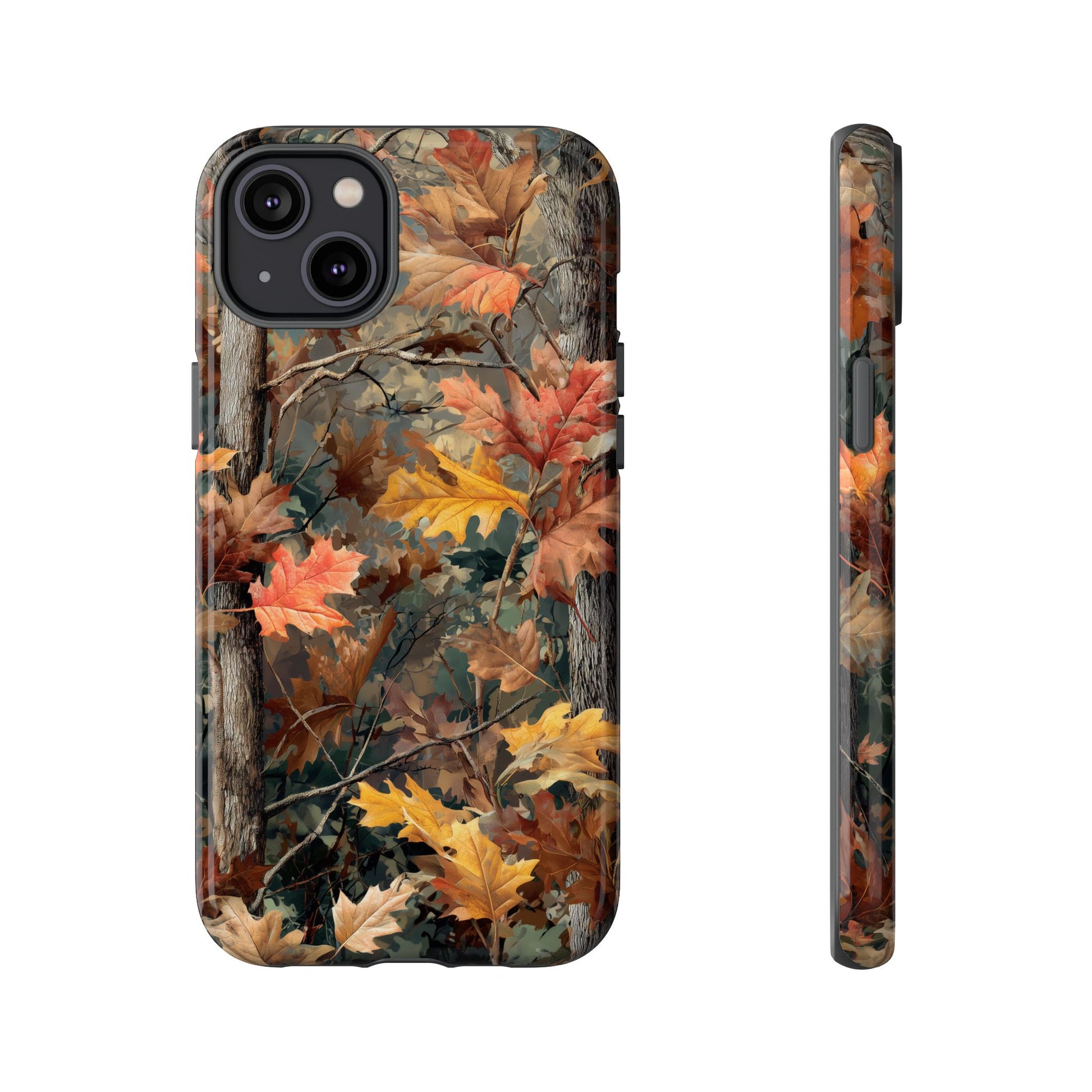Autumn Forest Camouflage Orange Brown Leaves