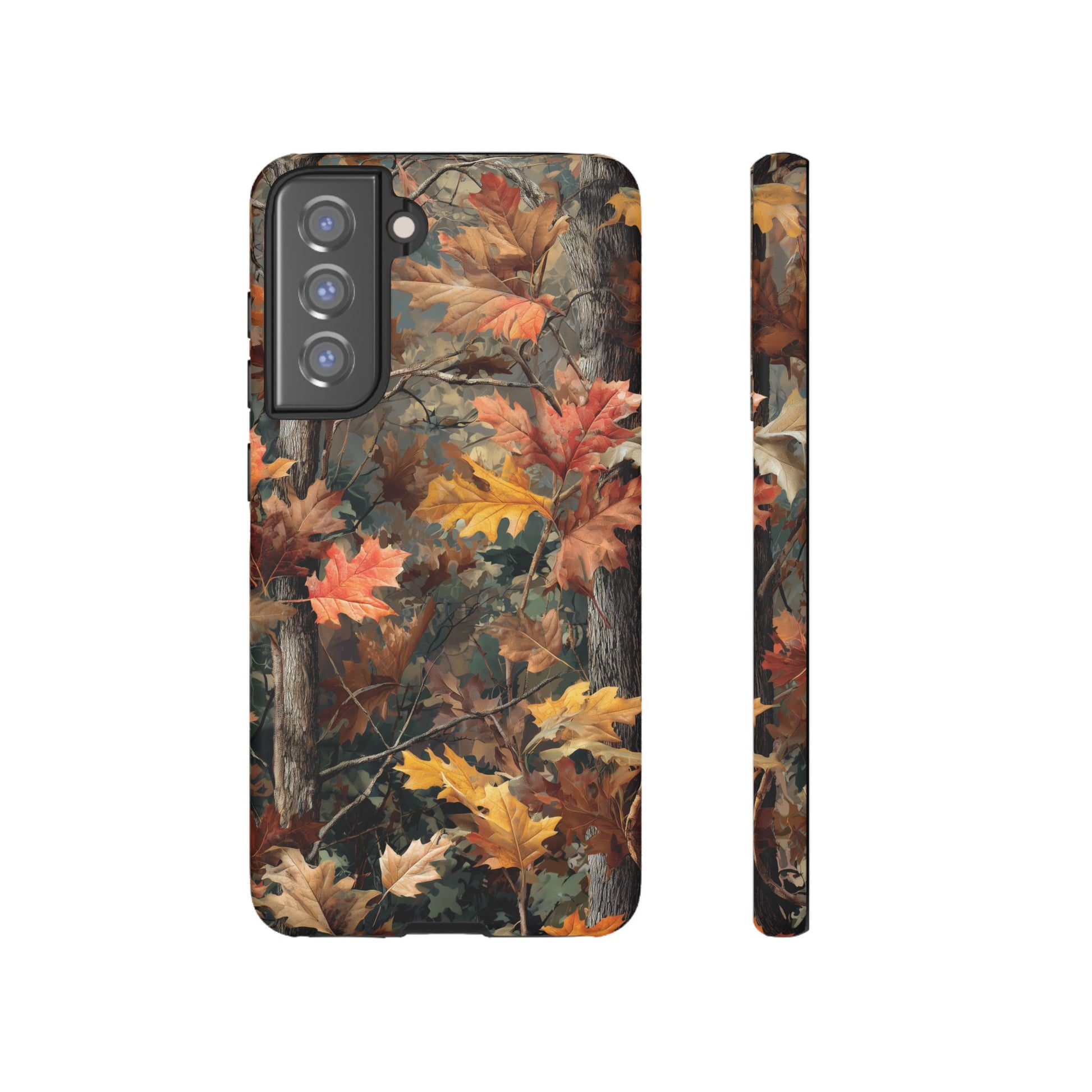 Autumn Forest Camouflage Orange Brown Leaves