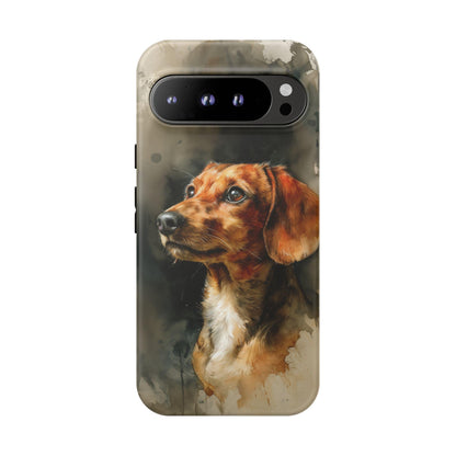 Dachshund Watercolor Dog Portrait