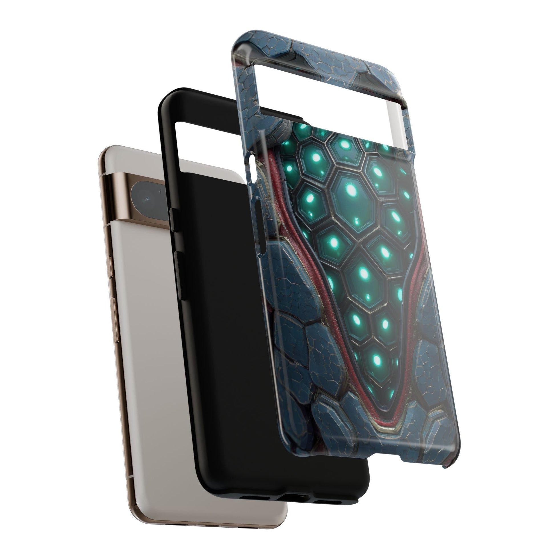 Alien Tech Hex Teal Gray Armor