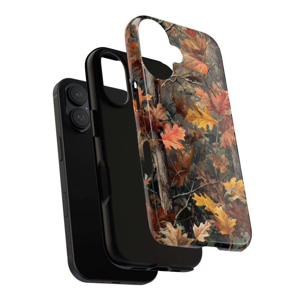 Autumn Forest Camouflage Orange Brown Leaves