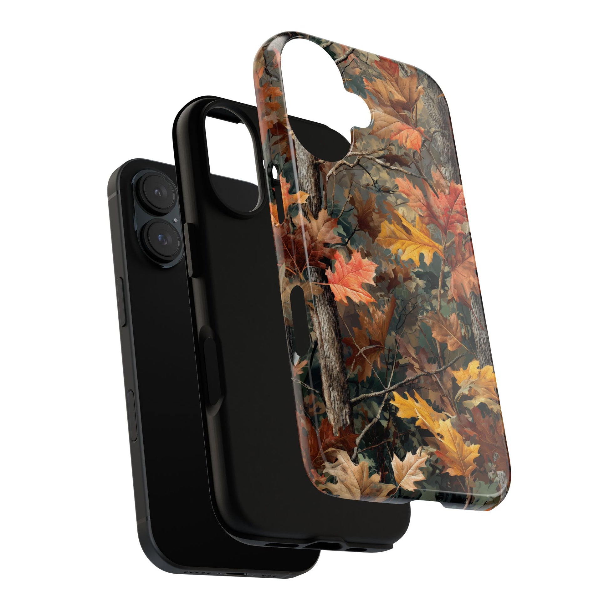 Autumn Forest Camouflage Orange Brown Leaves