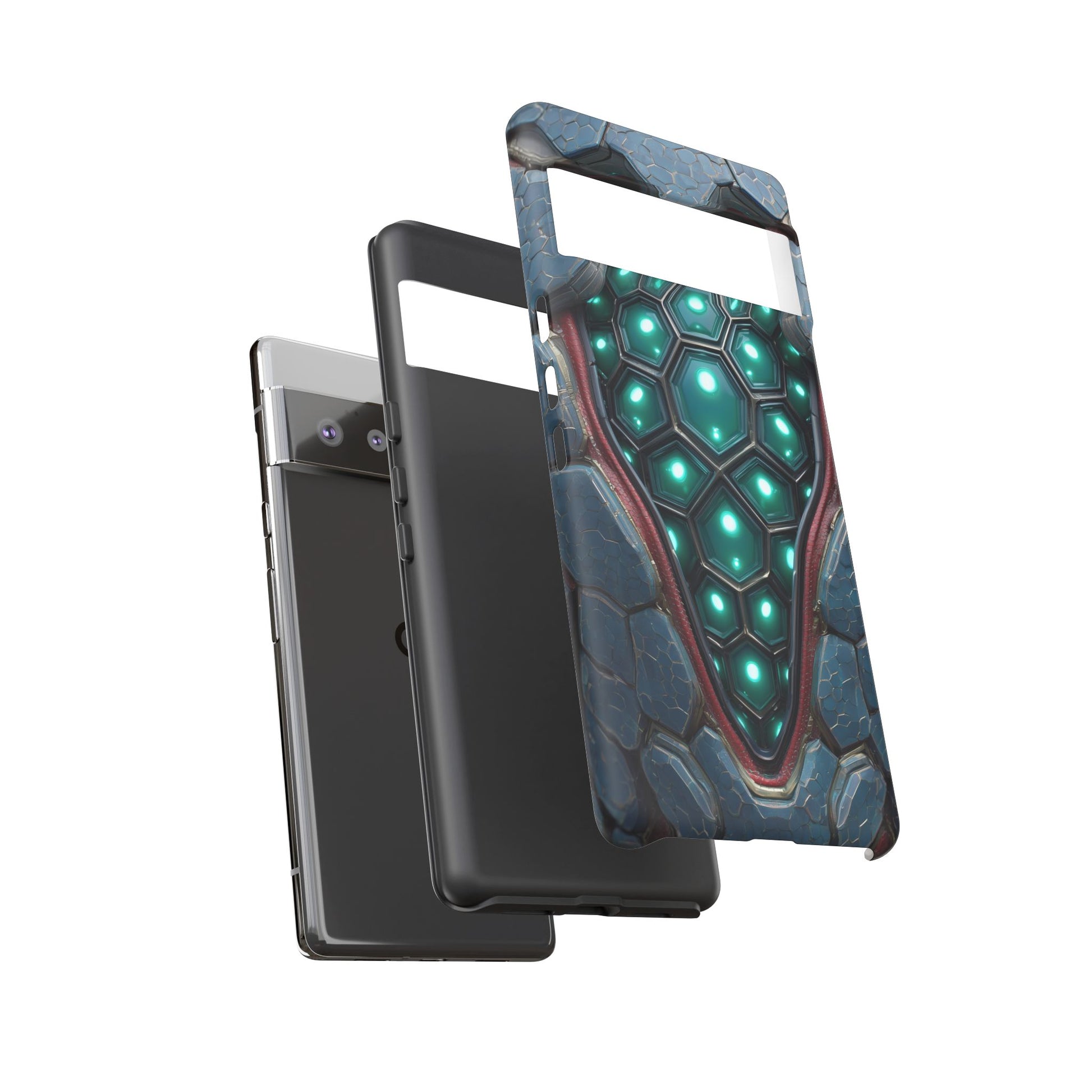 Alien Tech Hex Teal Gray Armor