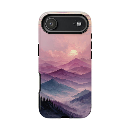Watercolor Purple Mountains Pastel